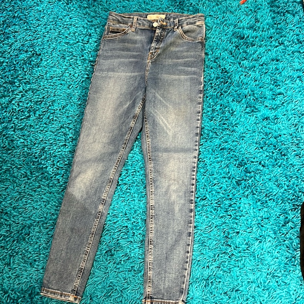 Topshop moto Jamie skinny blue jeans W30 L26